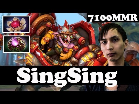 SingSing 7100 MMR Plays Timbersaw WITH LOTUS ORB AND OCTARINE - Ranked Match Gameplay - Dota 2