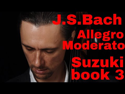 J.S. Bach Allegro Moderato Suzuki Cello Book 3 Fast and Slow tempo | Play Along with Cello Teacher