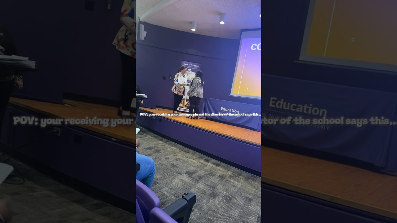 Recieving Pin as entrance into the School Of Education #realistic #subscribe #youtubeshorts #college