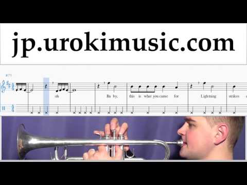 トランペットレッスン Calvin Harris ft. Rihanna - This Is What You Came For 楽譜 パート2 um-a799