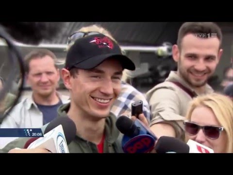 Kamil Stoch poleciał F-16 (08.09.2014)