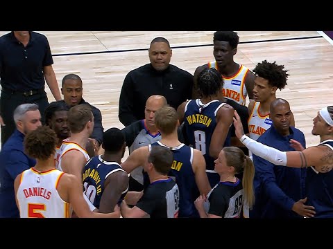 Hawks vs Nuggets Get CHIPPY After Gordon’s SHOVE 😳
