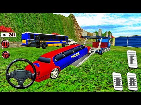 US Police Limo Car Transporter - Offroad Multi Trailer Truck Driving - Android Gameplay