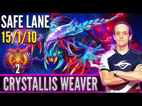 Secret.Crystallis  [ Weaver ]  Safe Lane Carry Pro Gameplay - Dota 2 Full Game