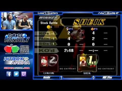 Zubat's Monthly #2 Melee Singles HBA JFlex (Sheik) vs Nando (Falcon) Loser's Quarters