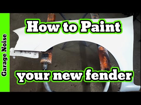 preparing a new part for paint