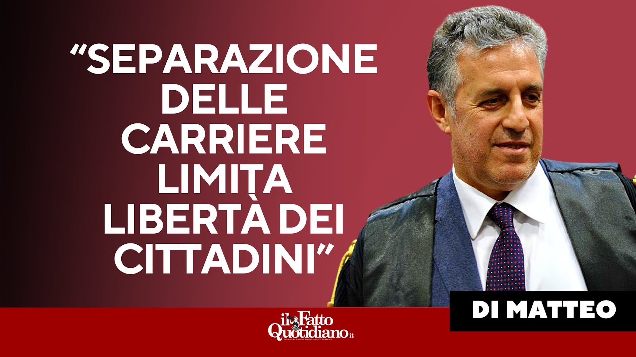 Di Matteo: “Legge Nordio: PM controllati dell’esecutivo. Limita libertà cittadini". Con Di Battista.
