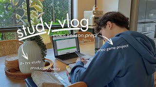 productive study vlog 📚🌿 // preparing for exams, matcha & coffee, cleaning, project work + more!