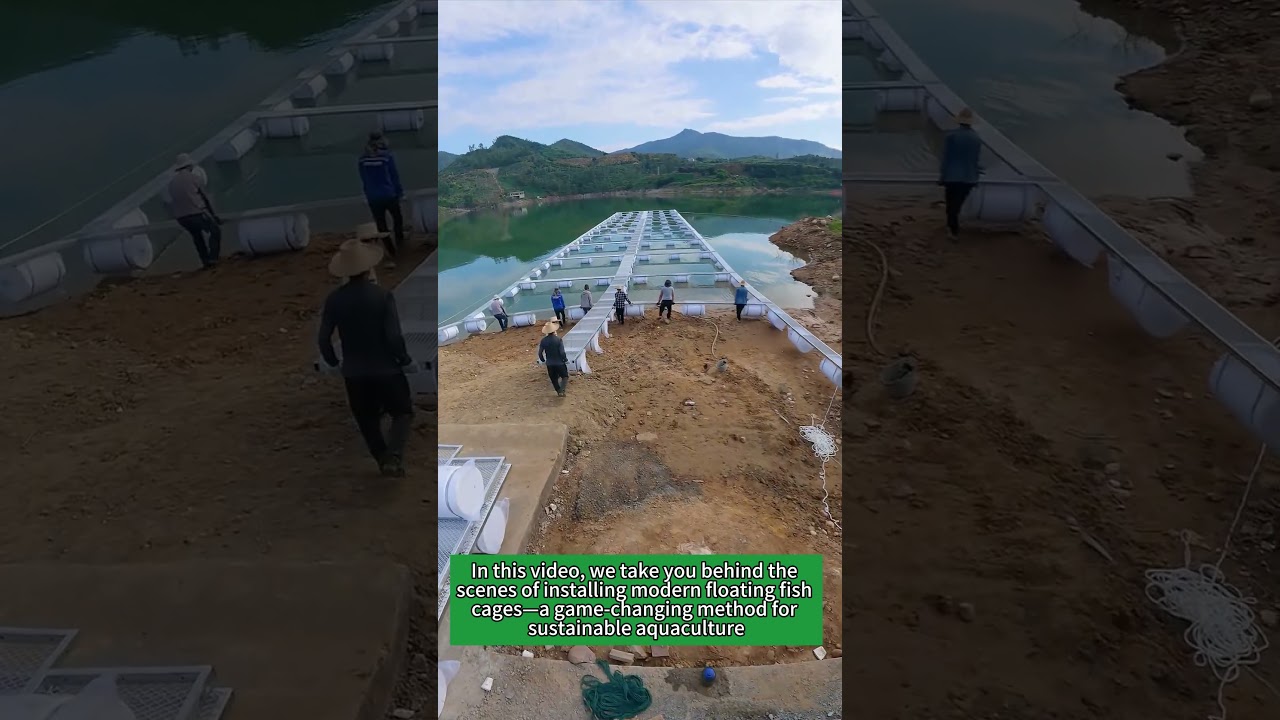 Modern Fish Farm Setup – Floating Cage Installation Guide!