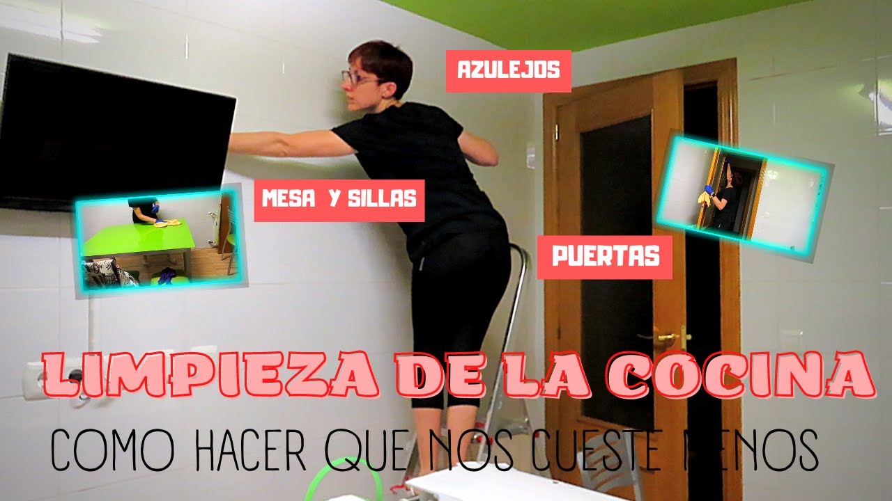 LIMPIEZA profunda de la COCINA 🪣. Limpieza de AZULEJOS,🚪, MESA,🪑... MOTIVATE CONMIGO ❗