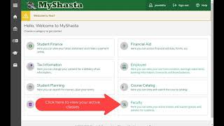 Faculty MyShasta: Roster Tutorial