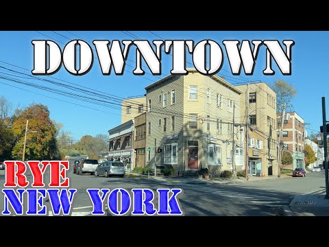 Rye - New York - 4K Downtown Drive