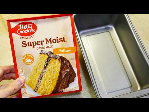 If you bake cake mix in a bread pan..