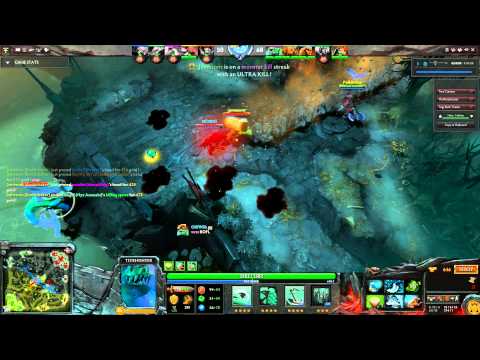 tidehunter + earthshaker refresher ults instant wiping whole team