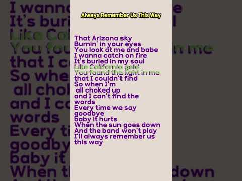 ✨️Always Remember Us This - WayLady Gaga  - Lylics #englishsongs