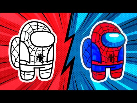Among Us Spider-man Coloring Page | Örümcek Adam Boyama | Electro-Light - Symbolism [NCS Release]