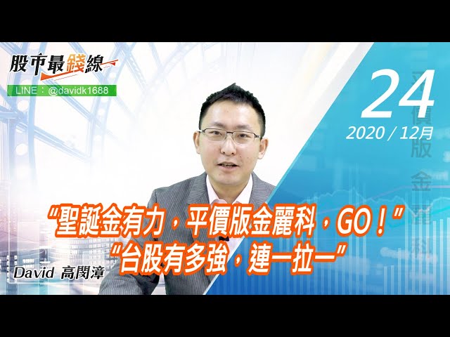 20201224《股市最錢線》#高閔漳，“聖誕金有力，平價版金麗科，GO！” “台股有多強，連一拉一”