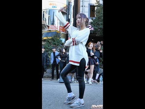 170225 댄스팀 엑스나인틴 (혜주, X-NINETEEN) - 불장난 (블랙핑크) @ 홍대 거리공연 직캠 By SSoLEE
