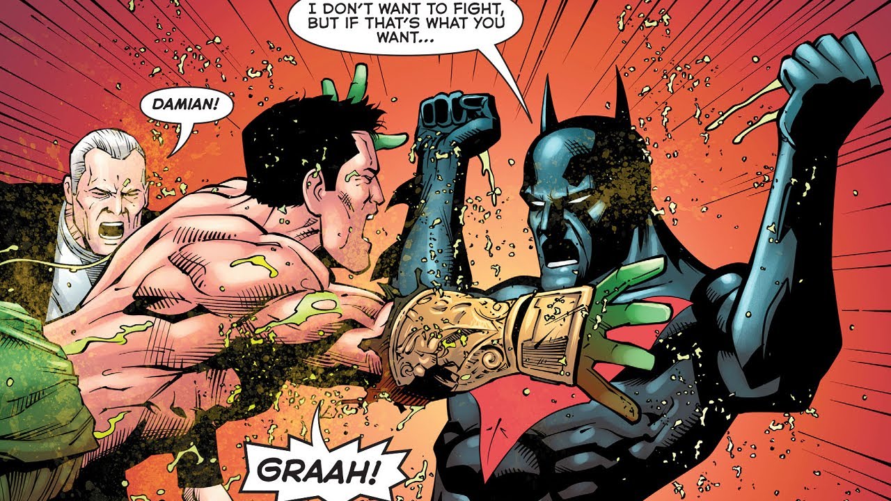 Future Damian Wayne reunites with his father, Bruce Wayne