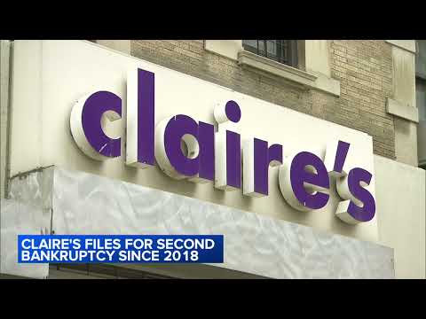 Claire's, a mall staple for tweens, files for bankruptcy - again