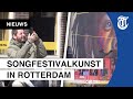 Rotterdammers verwonderd door muurschildering: 'Zo knap!'