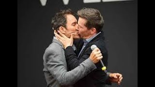 Will & Grace Ribbon Cutting Ceremony 2017 pt 2 Jack & Will Kiss