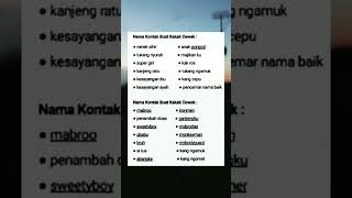 Download lagu Ide nama kontak AESTHETIC #shorts mp3