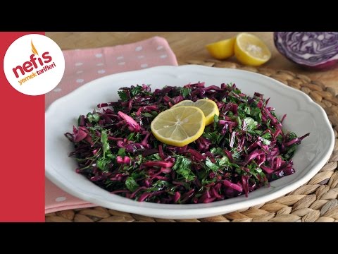 Turşu Tadında Mor Lahana Salatası Yapımı Video