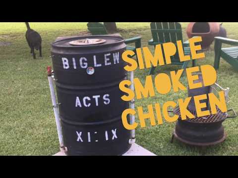Simple Smoked Chickens in a Drum Smoker