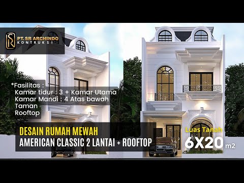 YUK INTIP DESAIN RUMAH MEWAH AMERICAN CLASSIC 2 LANTAI DI BEKASI MILIK BAPAK DIDIK