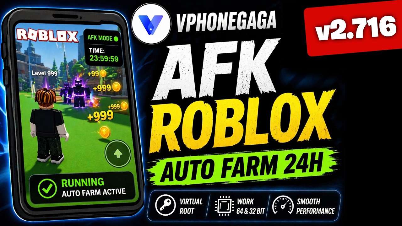 Vphonegaga Rooted ROM Android 10 | Roblox Test (Request) v2.716