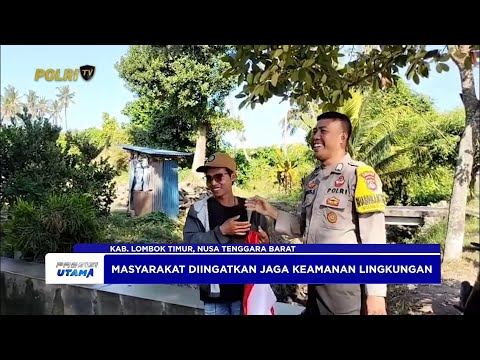 BHABINKAMTIBMAS AJAK MASYARAKAT PASANG BENDERA MERAH PUTIH SAMBUT HUT KE-80 RI