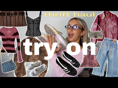 *TRY ON* THRIFT HAUL 🧸ྀི  (pinterest inspired 90s, 00s, vintage, + more)