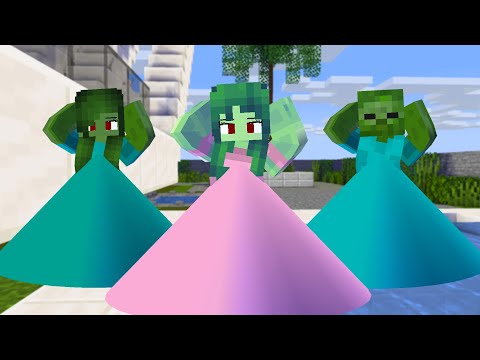 MONSTER SCHOOL : CHICKEN WING MEME ZOMBIE FAMILY PRINCESS - MINECRAFT ANIMATION