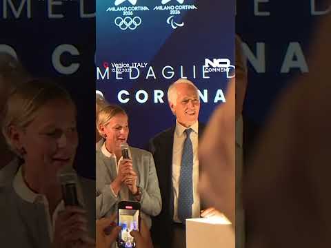 Olympic and Paralympic medals for 2026 revealed in Venice #shorts #nocomment #olympics #italy