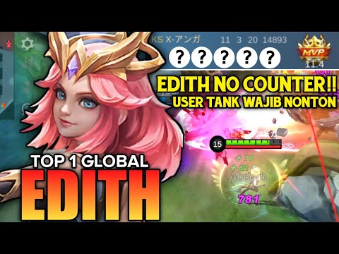 EDITH ROAM‼️EDITH BUILD TANK AND EMBLEM | EDITH TOP 1 GLOBAL - MOBILE LEGENDS