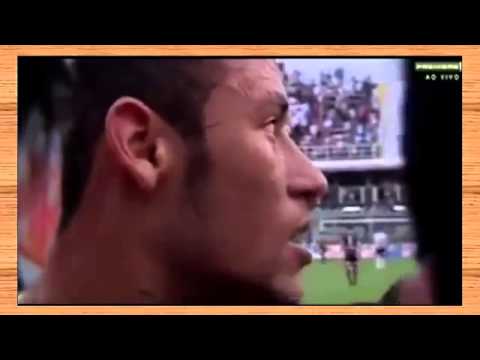 Neymar  foi duro com os jornalistas - Santos x Guarani - 16-03-2013