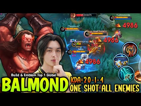 THANK YOU ONIC KAIRI FOR BALMOND BEST BUILD TO ONE SHOT ALL ENEMIES 😱 - BUILD TOP 1 GLOBAL BALMOND