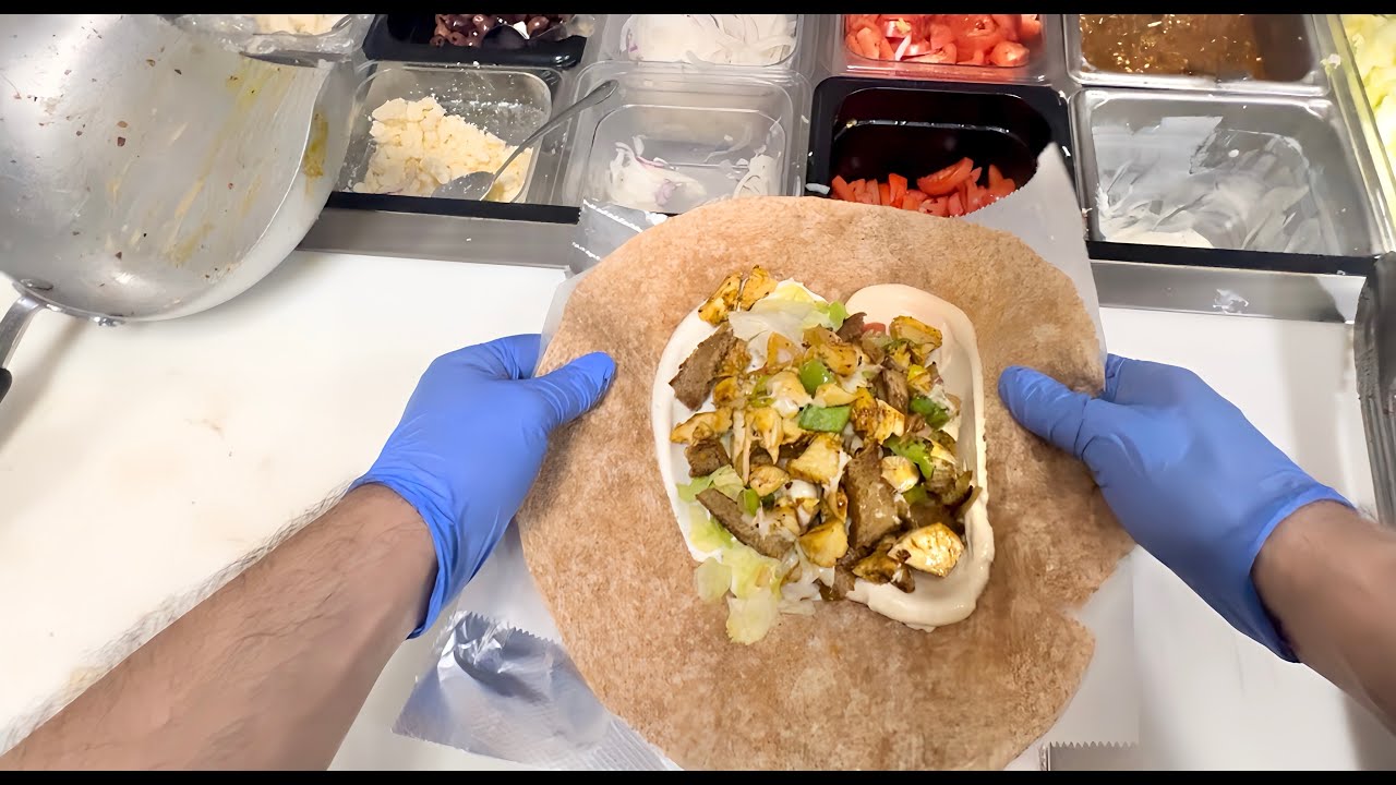 Cooking a Gyro Burrito