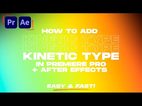 How To Add Kinetic Type in Premiere Pro + After Effects | Kinetic Type Tutorial