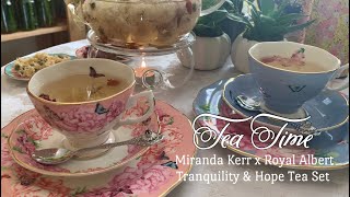 Fine dining at home | Unboxing Miranda Kerr x Royal Albert Tranquility & Hope Tea Sets