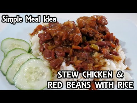 Trini Stew Chicken and Red Beans with Rice | Budget Meals | Simple and Easy Meal Ideas | Trinidad