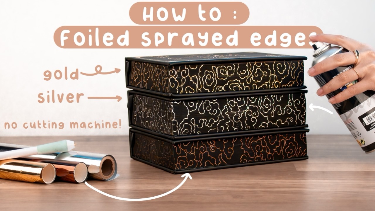 How to make Sprayed edges with foil ✨ - Give Your Books a Make-over