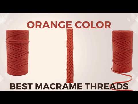Orange Round Macrame Crochet Thread