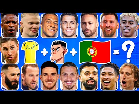 Guess The FOOTBALL PLAYER By Song, Club, Cartoon Version & Nationality | Ronaldo, Messi, Neymar Jr.