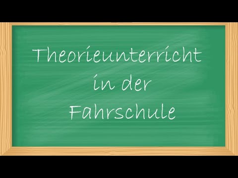 Theorieunterricht in der Fahrschule: Anzahl | Inhalte | Pflichtstunden