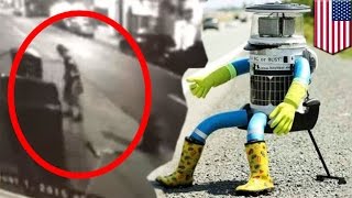 HitchBOT beheaded in Philadelphia after being treated nicely everywhere else - TomoNews