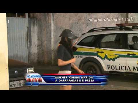 Mulher agride marido a garrafadas e é presa 03 07 2014
