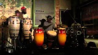 El Panga (congas), Boubacar Gaye (djembe), and Saki Saki (drumkit) 1