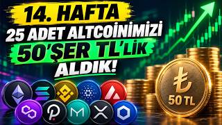 Her Hafta 50 TLlik 25 adet Altcoin Alıyorum 14.Hafta #altcoin #bitcoin
